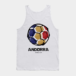 Andorra Football Country Flag Tank Top